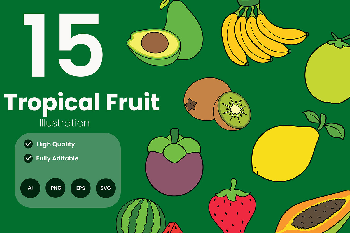 Tropical Fruit Illustration, an Illustration by baii09 (Photo 1 of 2)