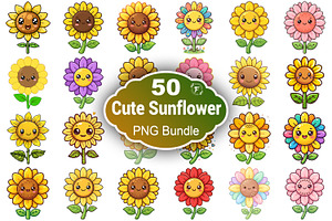 Cute Sunflower Png, an Object Illustration by Forhadx5