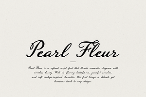 Pearl Fleur – Elegant Script Font