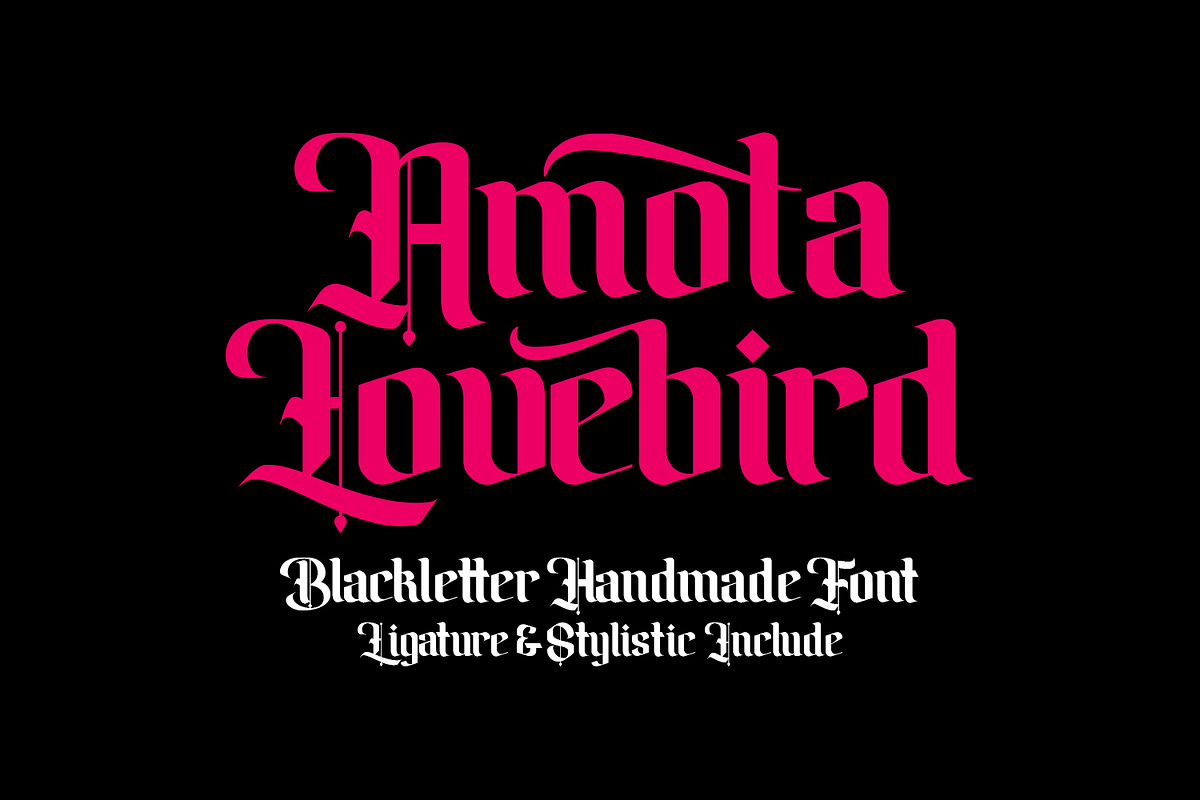 Amika Blackletter Font, a Blackletter Font by Maulana Creative (Photo 2 of 7)