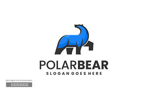 Polar Bear Simple Mascot Logo, a Branding & Logo Template by ivan_artnivora