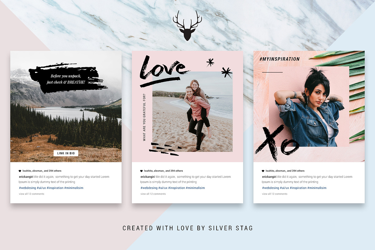 ANIMATED Hand-Drawn Instagram Posts, a Social Media Template by SilverStag Type Foundry (Photo 6 of 14)