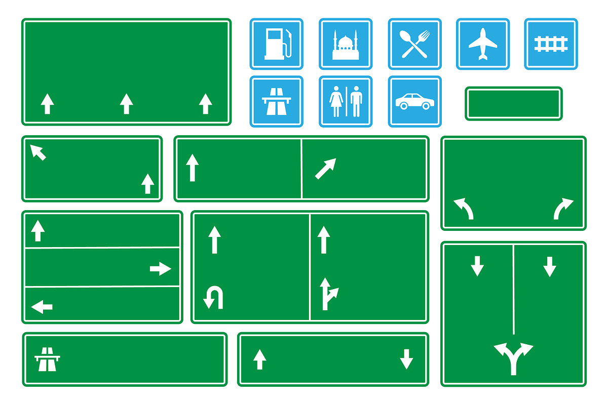 Highway Navigation Signs, a Duotone Icon by Saba Vector