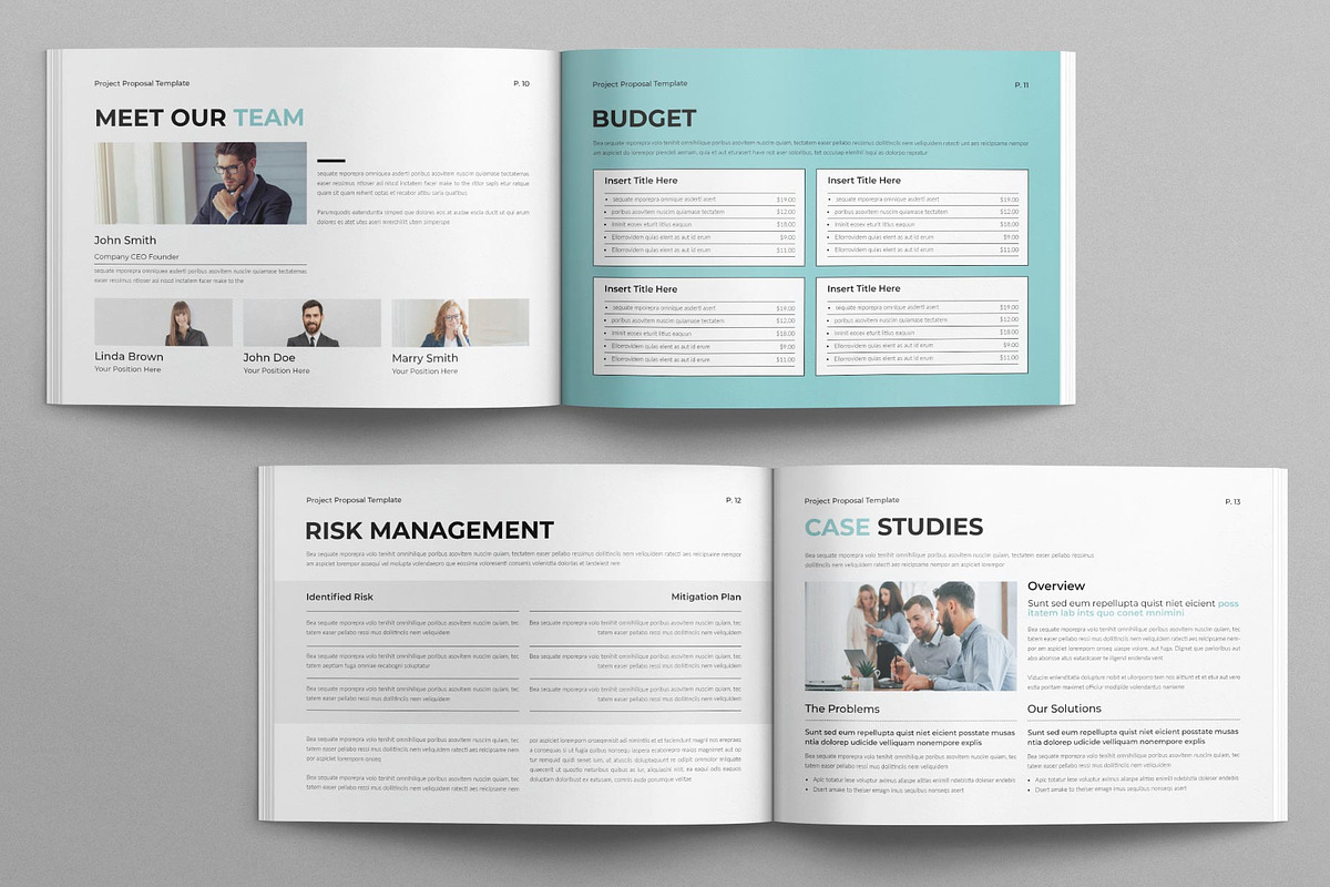 Project Proposal Template Landscape, a Brochure Template by MassiveCreator (Photo 5 of 7)