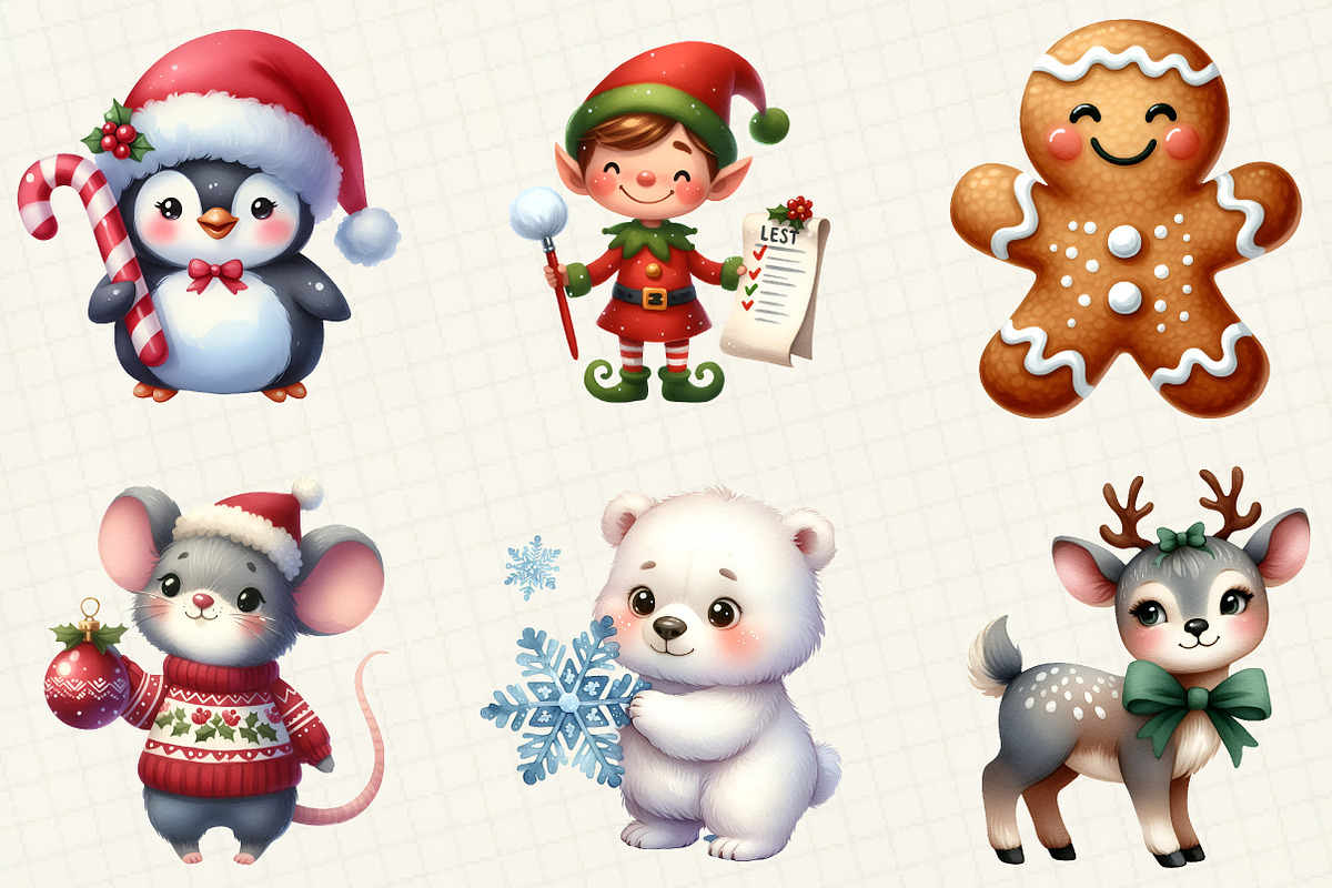 Watercolor Characters Clipart, an Illustration by DreamCafeArt (Photo 5 of 7)