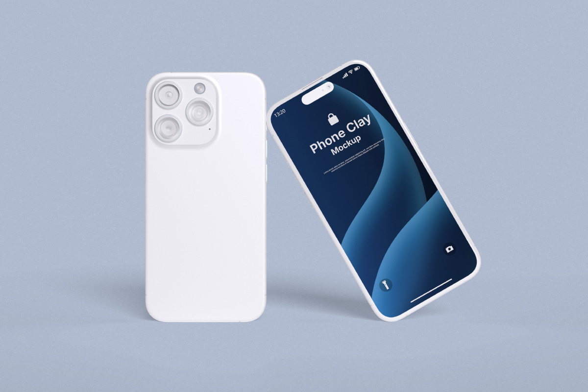 iPhone Clay Mockup Bundle Set, an iPhone Mockup by Rielismee (Photo 5 of 5)