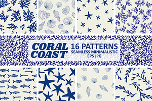 Seamless Corals Pattern Collection
