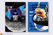 3 Abstract NightClub Party Flyers, a Flyer Template by Satgur Graphic Design (Thumbnail 2 of 9)