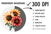 Watercolor Sunflowers Clipart, an Illustration by Craft Nest (Thumbnail 2 of 8)
