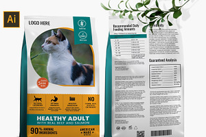 Cat Food Packaging Template