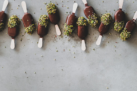 Chocolate glazed ice cream pops over stock photo containing ice cream and food, a Food & Drink Photo by Foxys