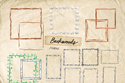 BACKWOODS frames - watercolor&vector, a Templates & Theme by aniunova (Thumbnail 1 of 3)