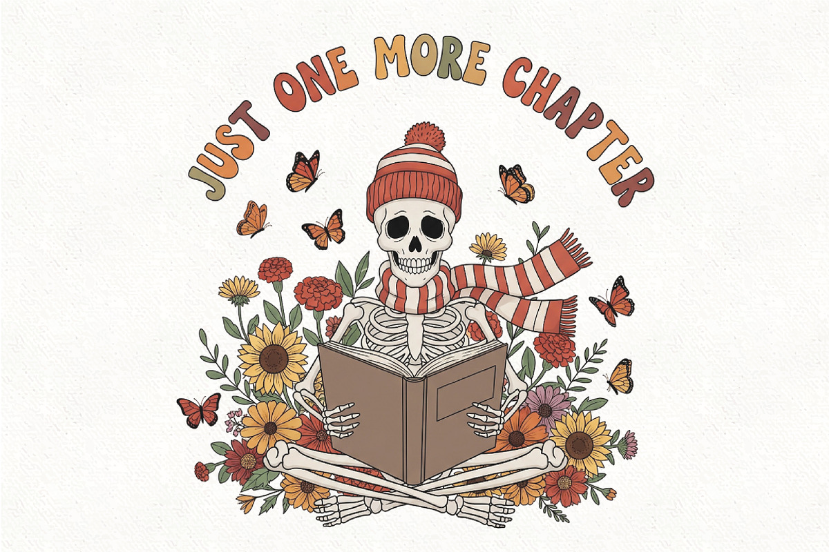 Just One More Chapter Skeleton Fall, an Illustration by CraftArtStudio (Photo 1 of 4)