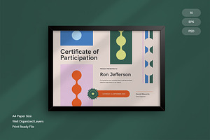 Participation - Certificate, a Print Template by Izdihaar_Studio
