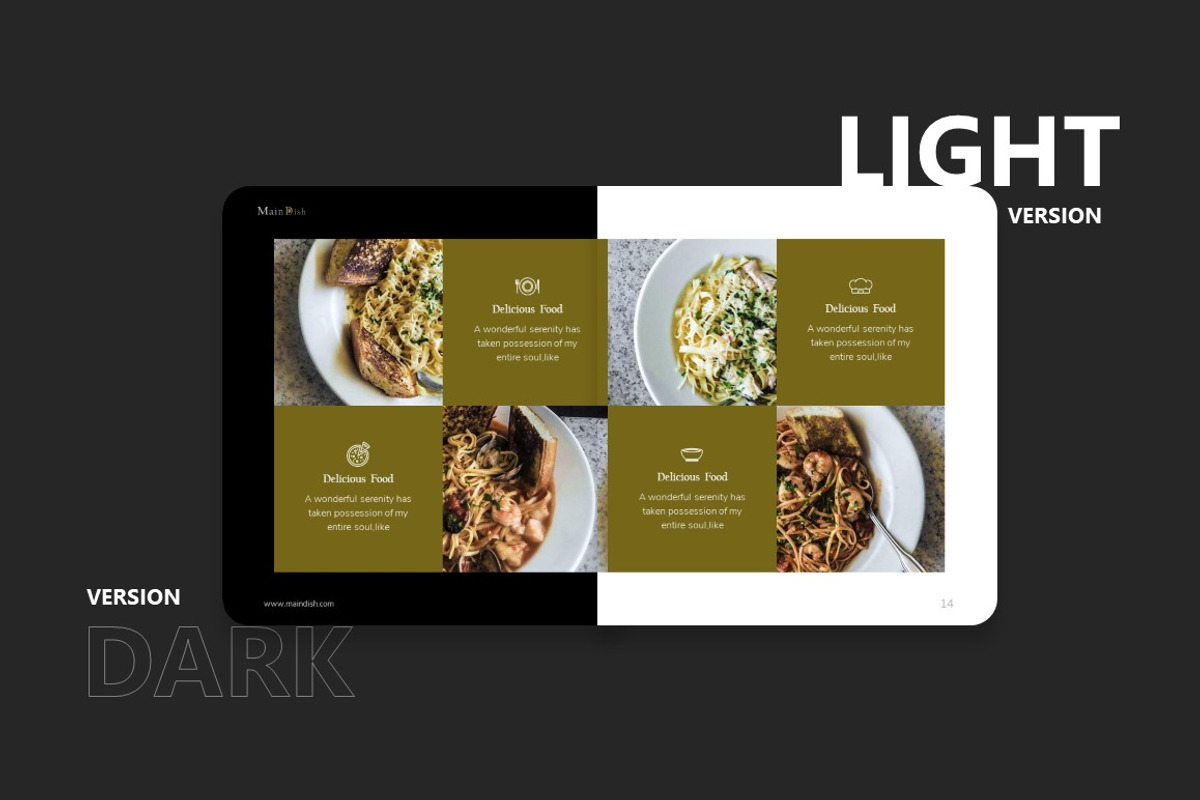Main Dish Food Powerpoint Template, a Presentation Template by ...
