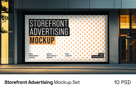 Storefront Advertising Mockup Set, an Advertising Mockup by Deeplab