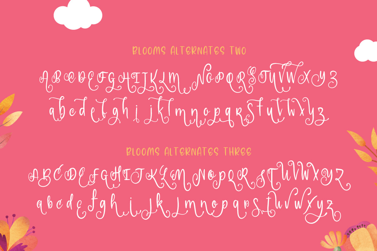 Blooms Font Family, a Script Font by Salt & Pepper Designs (Photo 6 of 8)