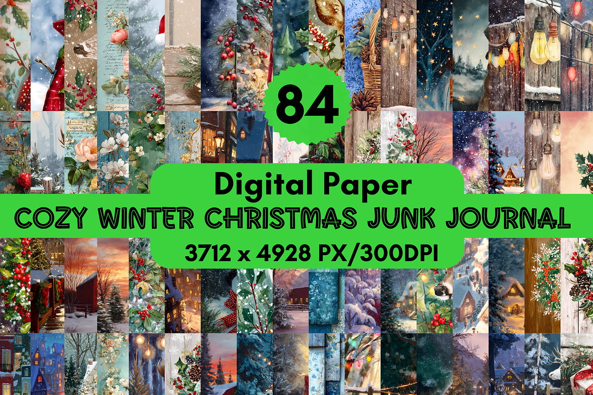 Cozy Winter Christmas Junk Journal, a Seasonal Illustration by LA Design (Photo 1 of 10)