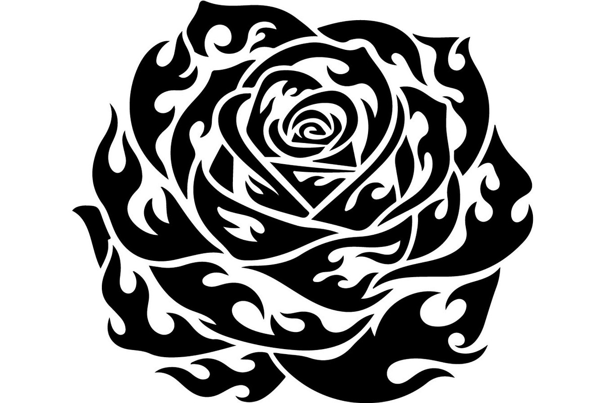 Flaming Rose Floral Ornament Vector, a Decorative Illustration by Designer_Momina (Photo 14 of 21)