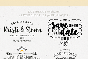 Save The Date Card Overlay Templates