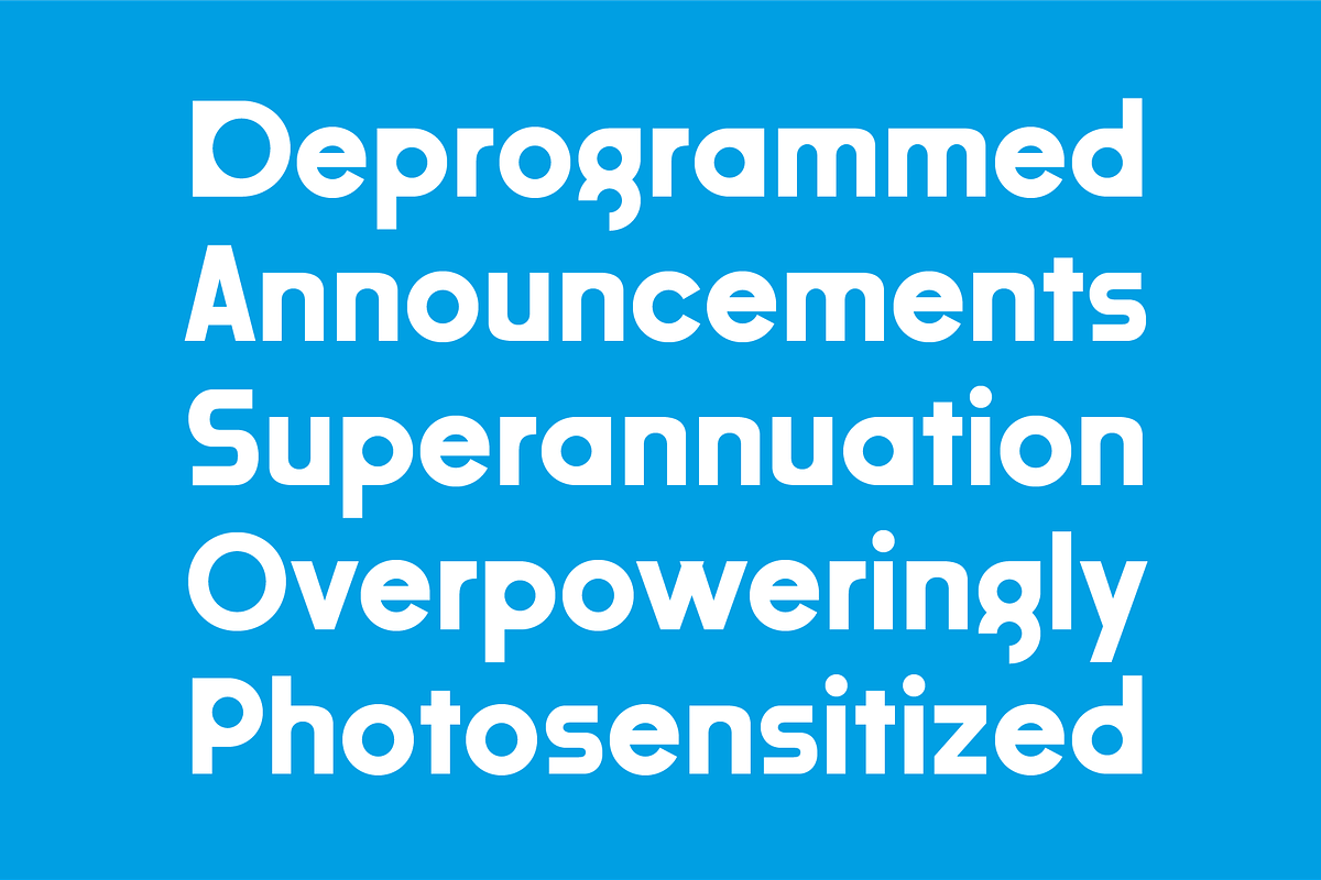Quible DIsplay Geometric Sans, a Sans Serif Font by PeanutButter Type (Photo 5 of 6)