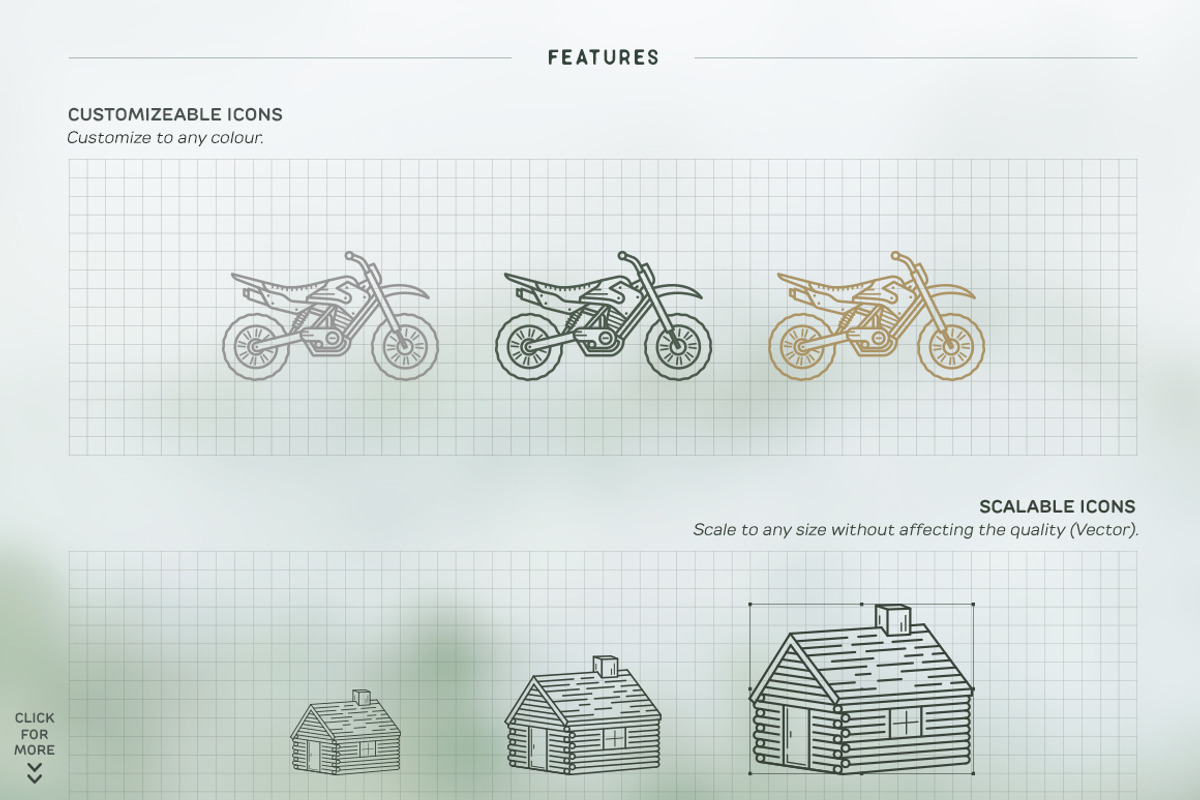 Explore the Forest Icon Set, an Outline Icon by Wandery Supply (Photo 3 of 6)