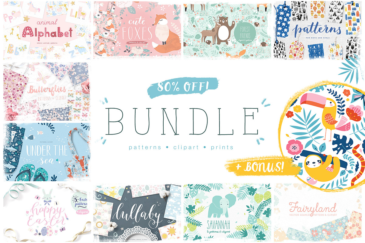 Patterns & Clip art BUNDLE, a Pattern Graphic by Inna Moreva