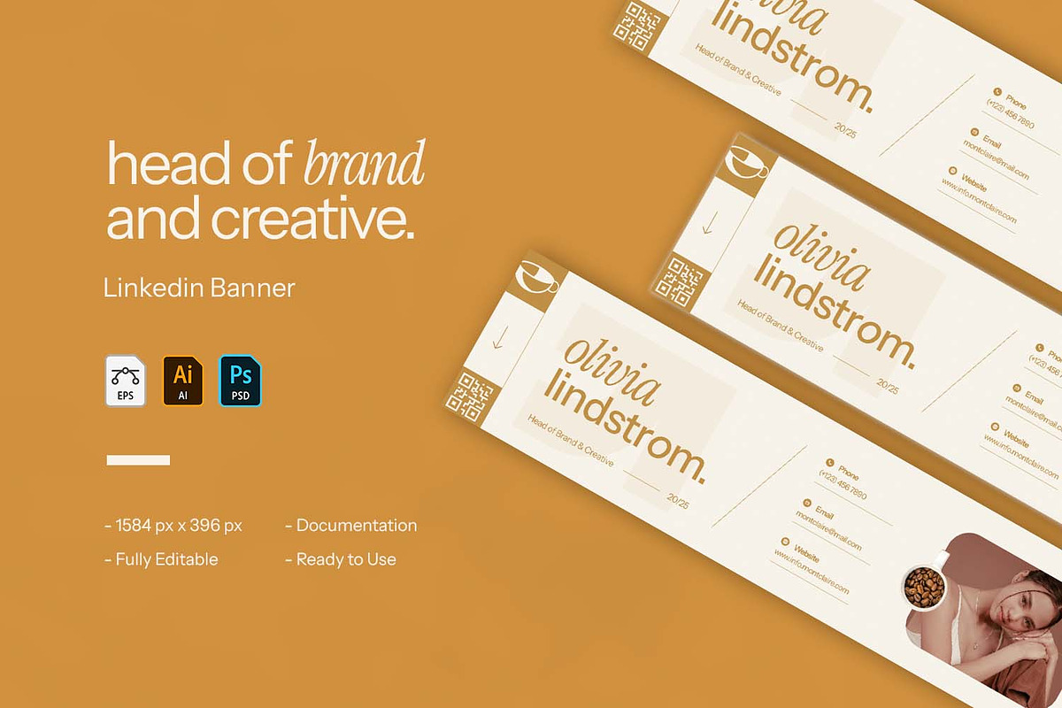 Brand and Creative - LinkedIn Banner, a Social Media Template by VUNIRA (Photo 1 of 3)