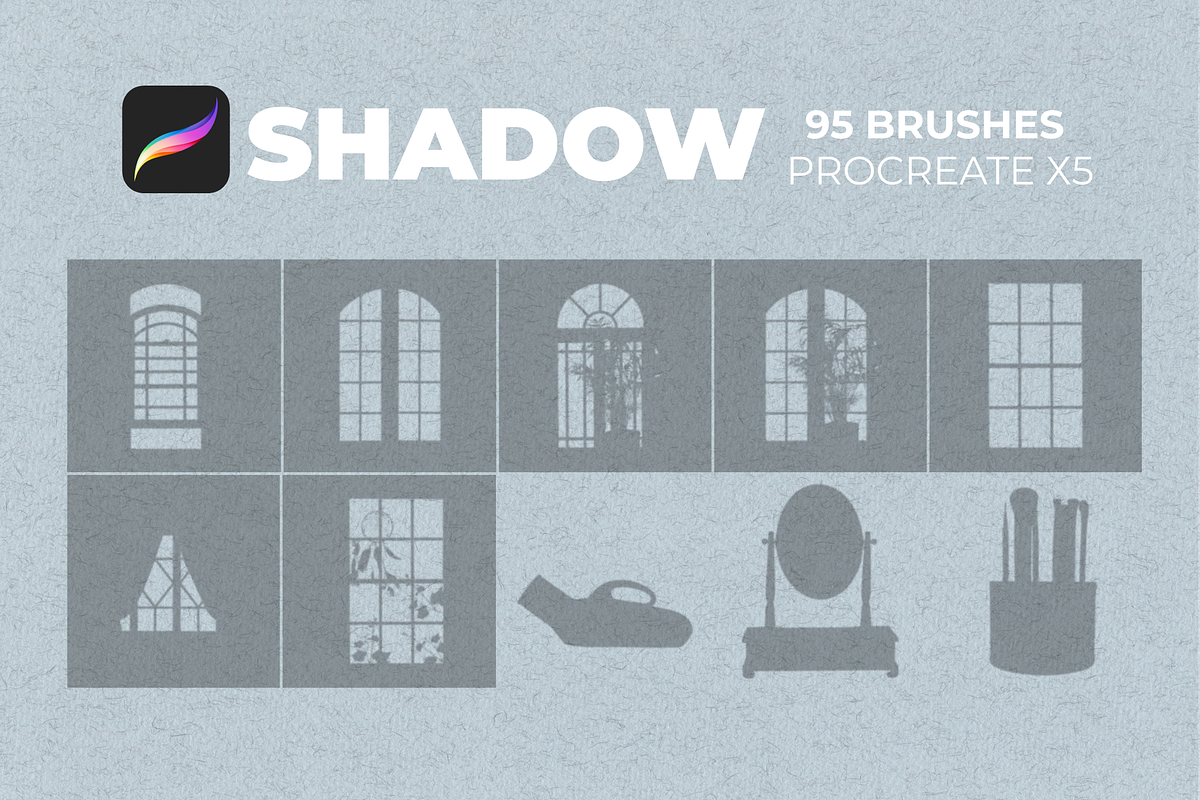 95 Shadows for PROCREATE, a Brush Add-On by Graphics Resources (Photo 4 of 13)