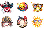 Happy Smiley Face Leopard 4th of, a Seasonal Illustration by DreamArtGraphic (Thumbnail 4 of 4)