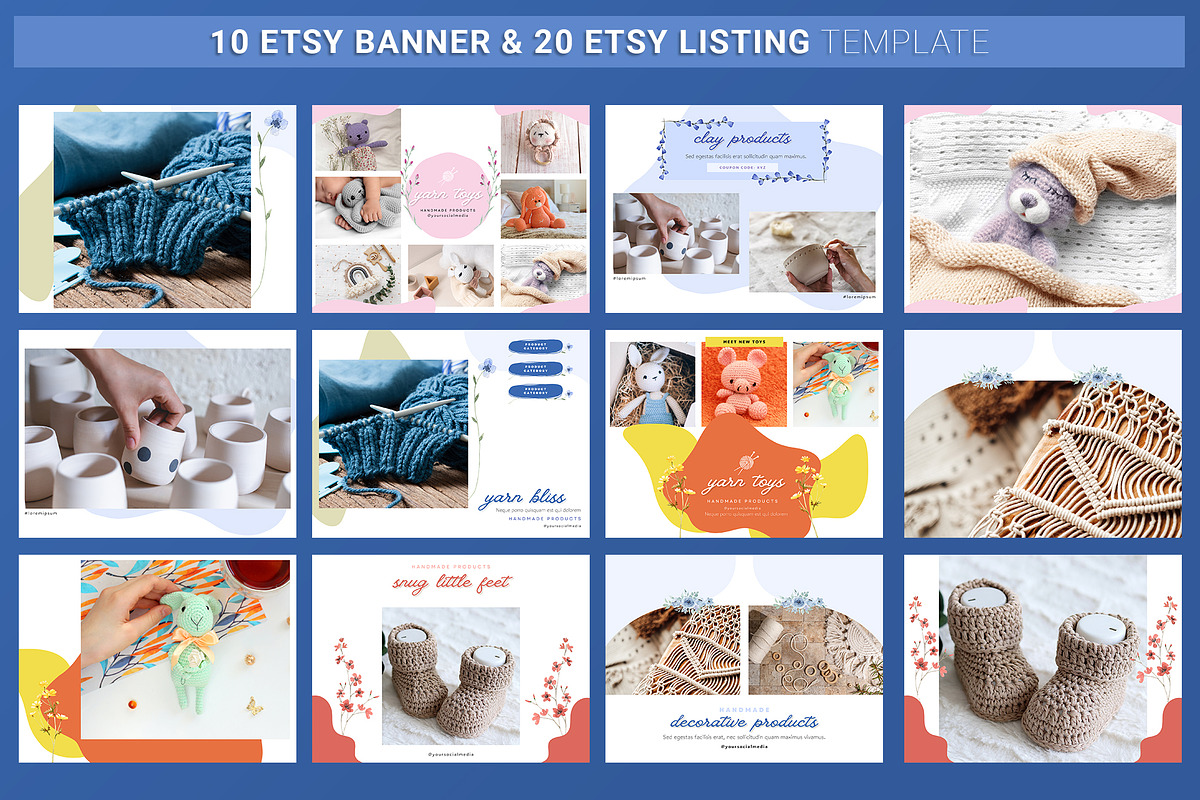 ETSY Shop Kit Canva - Floral, a Templates & Theme by illycreative (Photo 9 of 10)