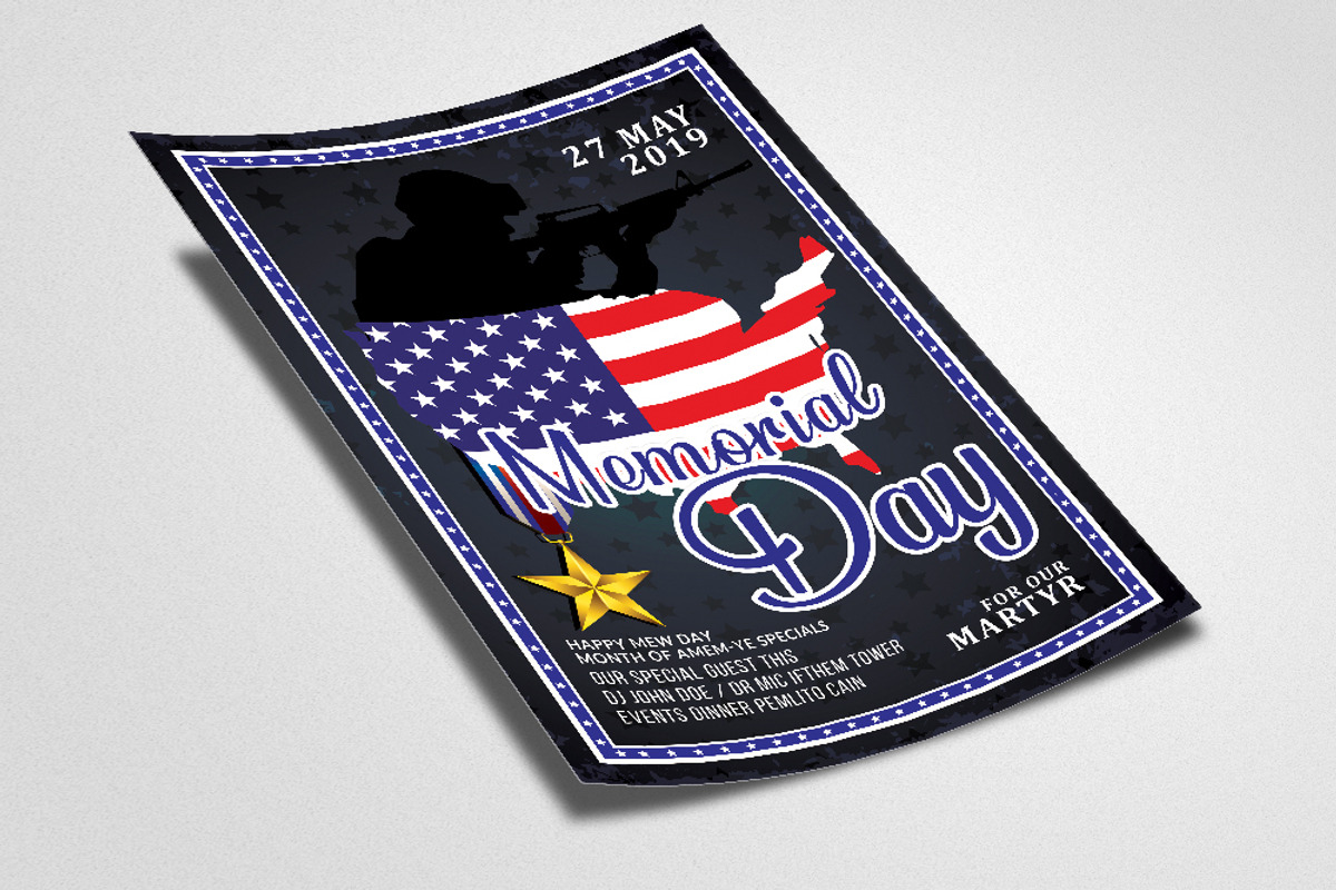 Memorial Day Flyer Template, a Flyer Template by Design Up