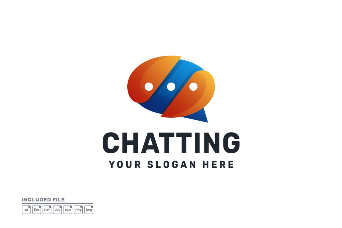 Chatting Gradient Colorful Logo, a Branding & Logo Template by yuanesei