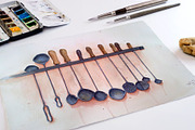 Artist and creative mockup set, a Pens & Pencil Mockup by INTERARTIVITY (Thumbnail 7 of 25)