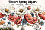 Flowers Spring Clipart, a Transportation Illustration by Digital Artistic99 (Thumbnail 1 of 6)