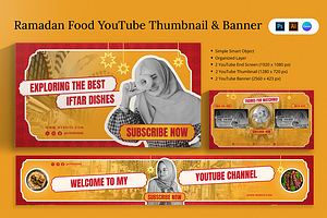 Ramadan Food Youtube & Canva, a Social Media Template by Attype
