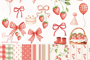 Strawberries and Bows
