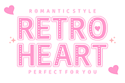 Retro Heart - Display Font, a Sans Serif Font by KiddoGlyphs Studio (Thumbnail 1 of 5)