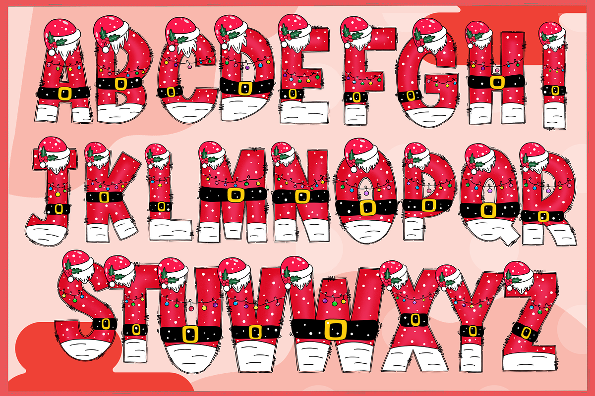 Santa cute-PNG fonts, a Symbol Font by It me digital art (Photo 2 of 7)