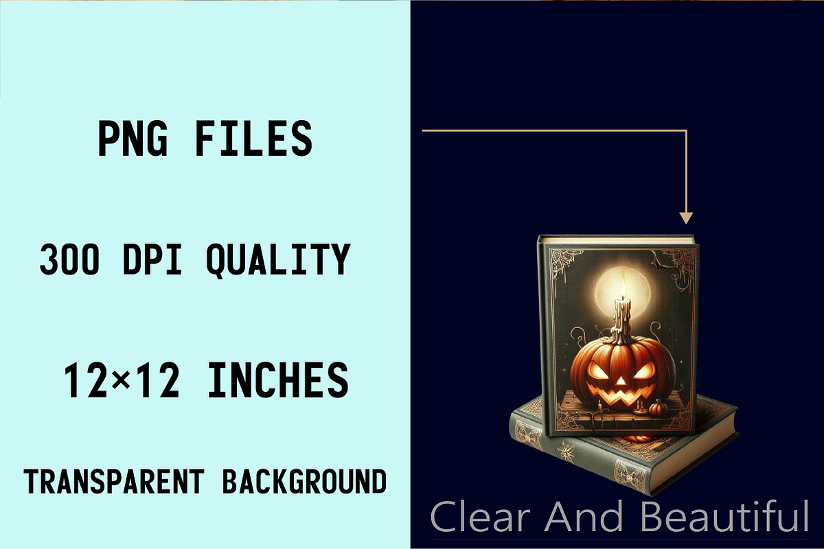 Halloween Books Sublimation Clipart, an Illustration by SVGArt (Photo 7 of 8)