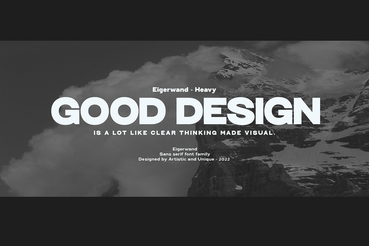 Eigerwand sans serif font family, a Sans Serif Font by Artistic & Unique (Photo 12 of 14)