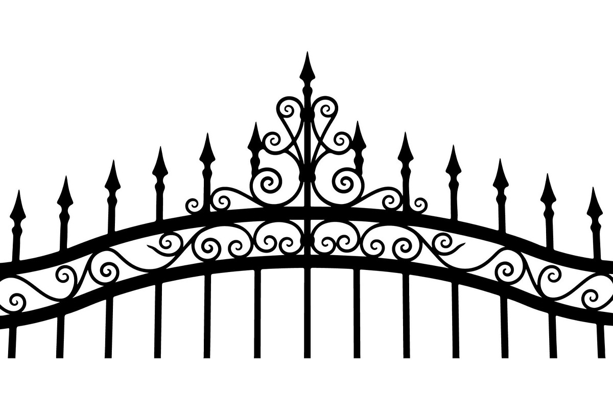 Luxury Scrollwork Iron Fence, an Object Graphic by Designer_Momina (Photo 8 of 14)
