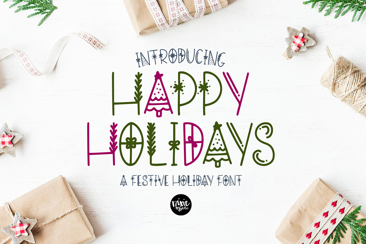 HAPPY HOLIDAYS Christmas Font