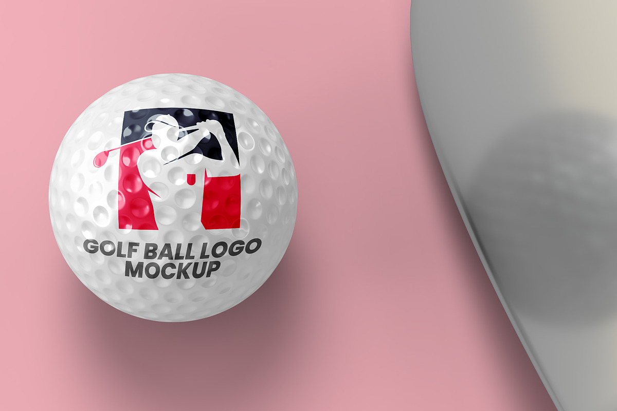 Golf Ball Logo Mockup - 6 views, a Merchandise Mockup by Illusiongraphic (Photo 12 of 14)