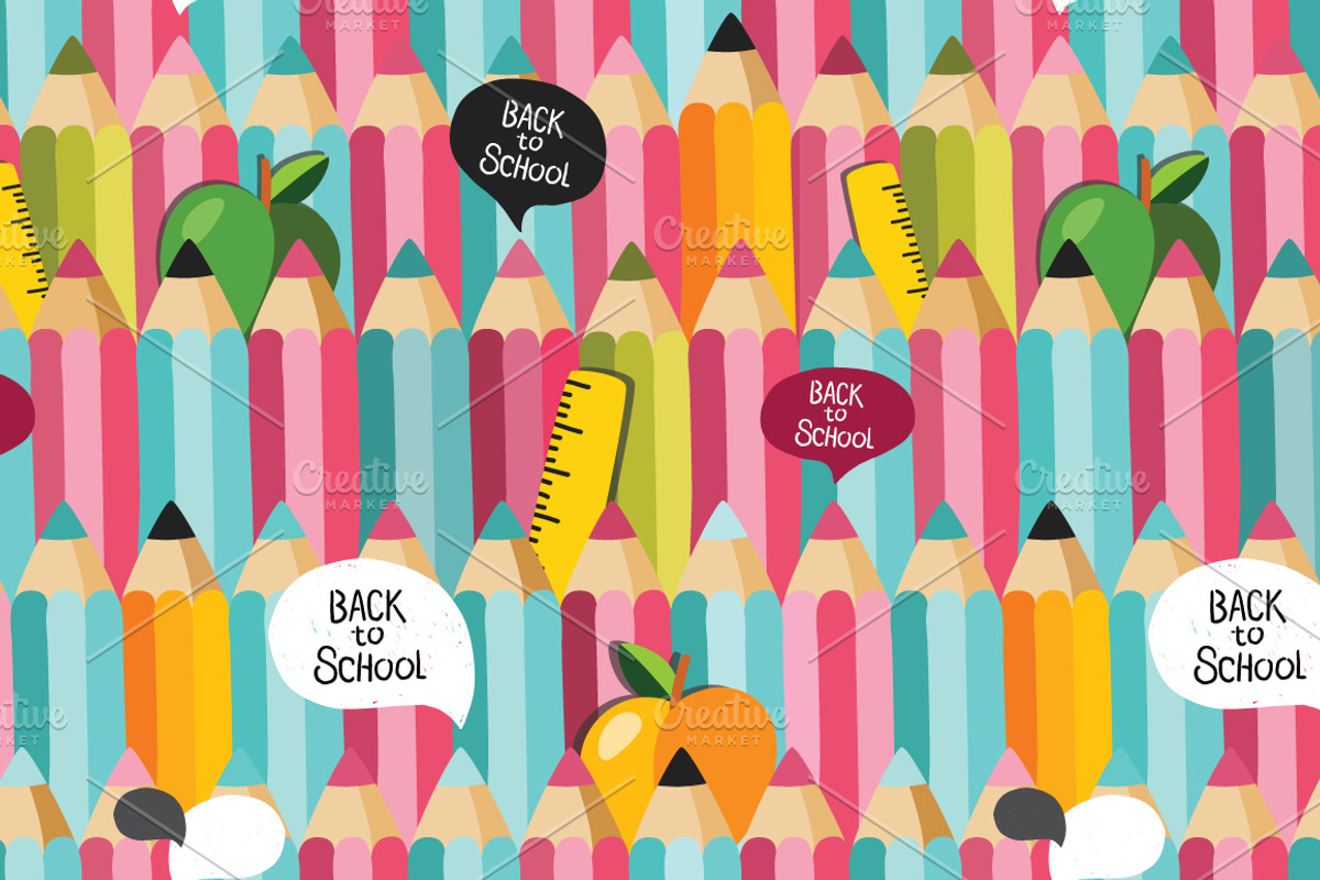 Cute School set, an Education Illustration by kostolom3ooo (Photo 2 of 5)
