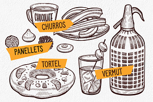 Spanish Food Illustrations