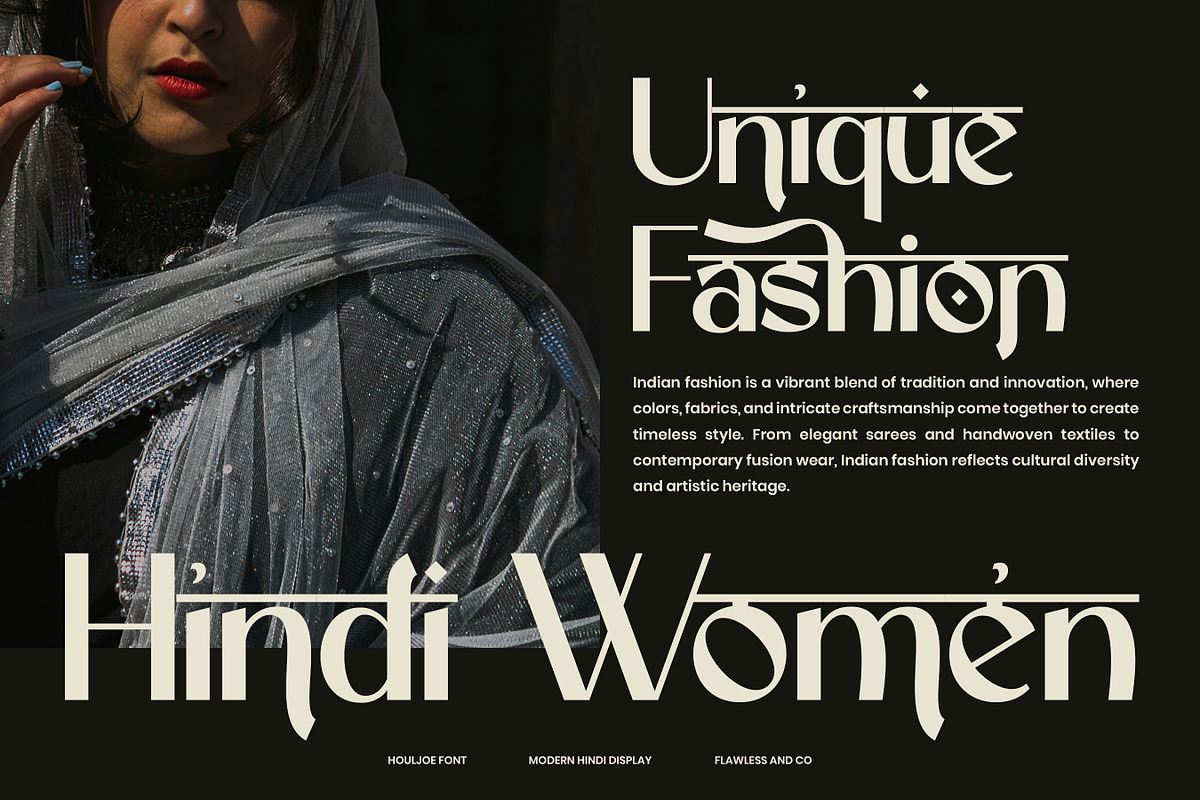 Houljoe - Hindi Display Font, a Font by Flawless And Co (Photo 4 of 10)