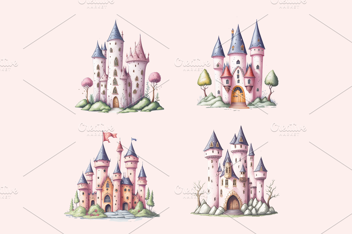 Fantasy Castle PNG Clipart, a Decorative Illustration by jvxvxnism (Photo 3 of 6)