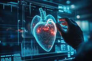 Cardiologist assessing heart health, a Photo by Pavel_design