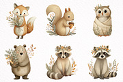 Boho Woodland Clipart, an Illustration by DreamArtGraphic (Thumbnail 2 of 8)